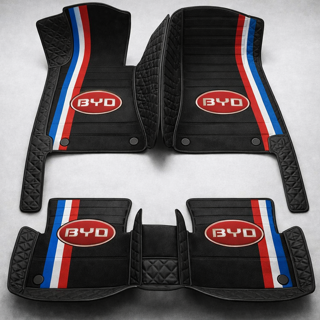 Prémium PVC és bőr autószőnyeg szett, minden időjáráshoz, vízálló – komplett első és hátsó készlet.