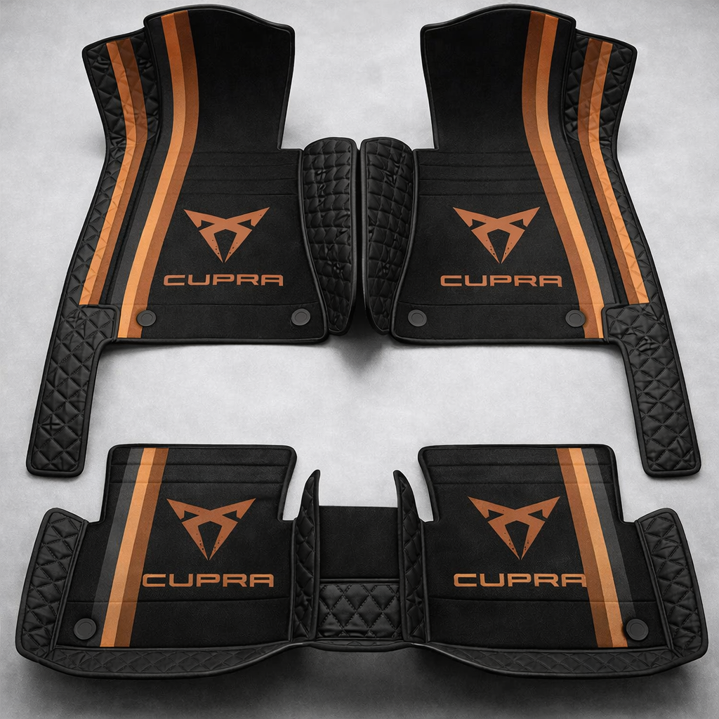 Prémium PVC és bőr autószőnyeg szett, minden időjáráshoz, vízálló – komplett első és hátsó készlet.