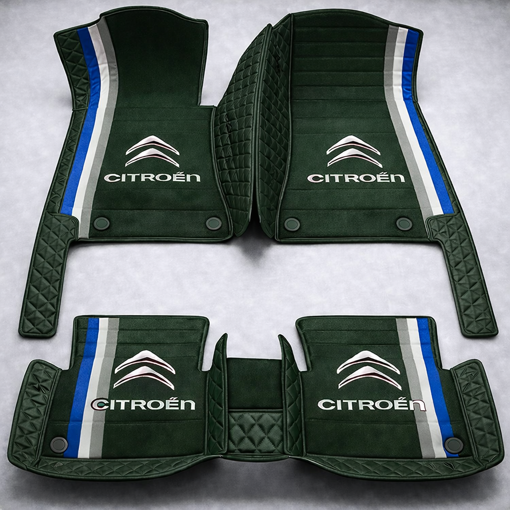 Prémium PVC és bőr autószőnyeg szett, minden időjáráshoz, vízálló – komplett első és hátsó készlet.