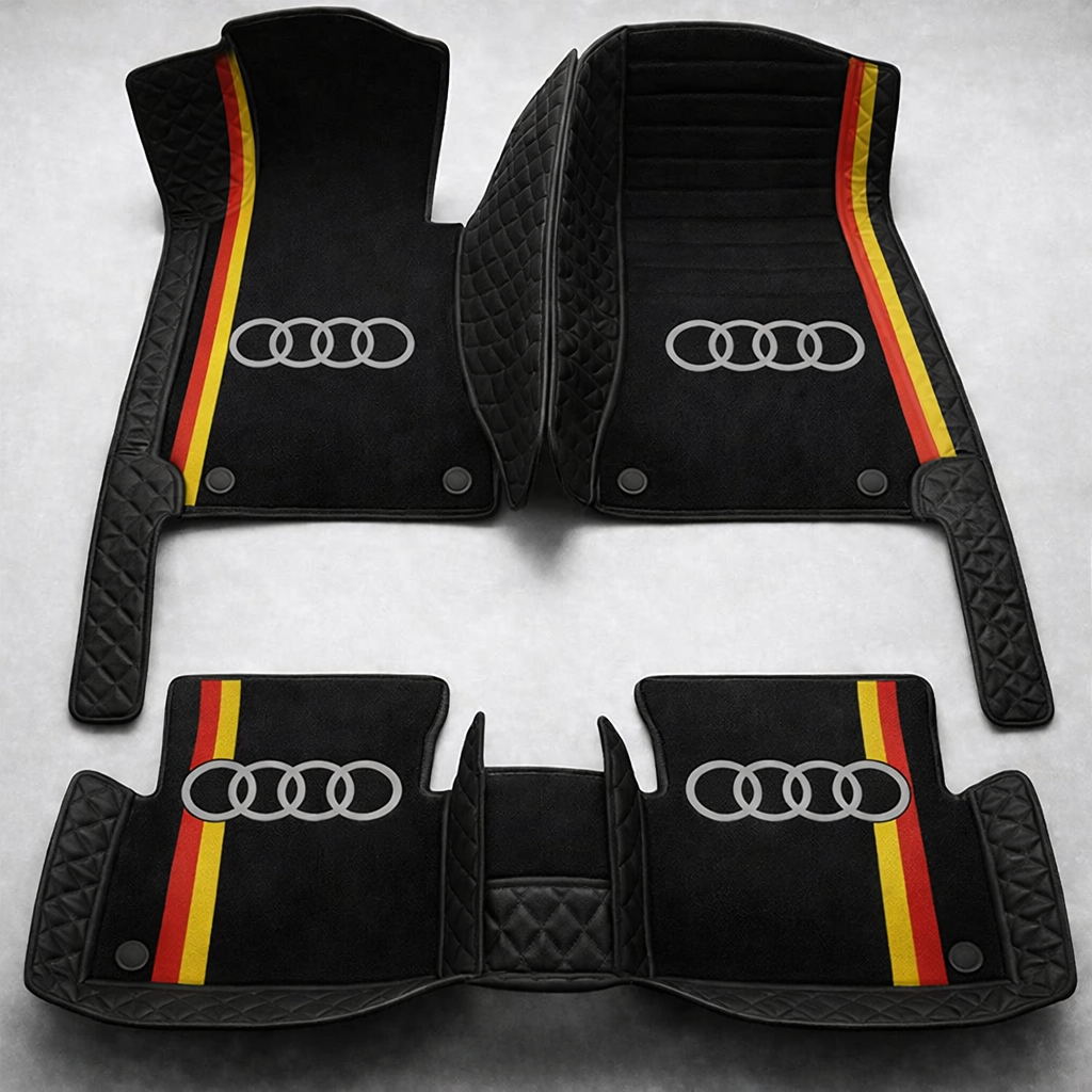 Prémium PVC és bőr autószőnyeg szett, minden időjáráshoz, vízálló – komplett első és hátsó készlet.