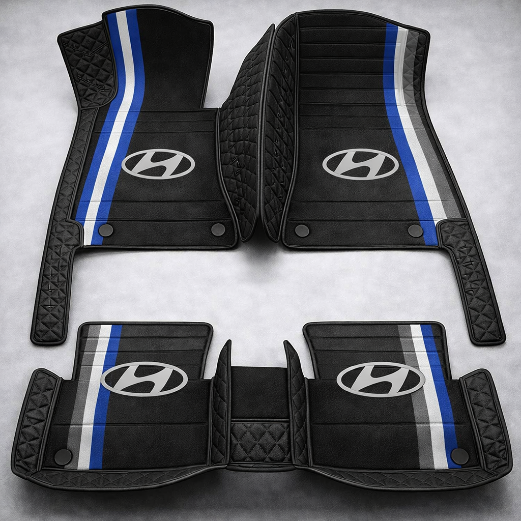 Prémium PVC és bőr autószőnyeg szett, minden időjáráshoz, vízálló – komplett első és hátsó készlet.