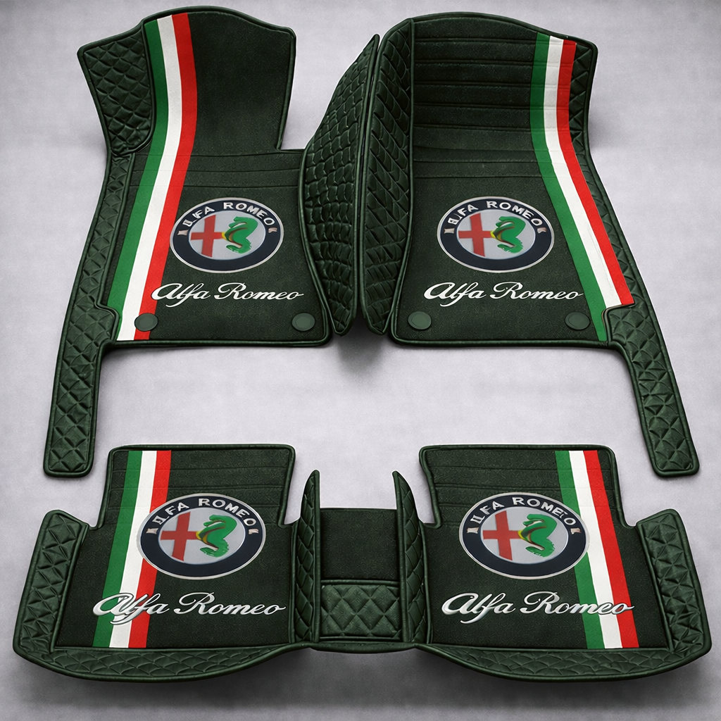 Prémium PVC és bőr autószőnyeg szett, minden időjáráshoz, vízálló – komplett első és hátsó készlet.