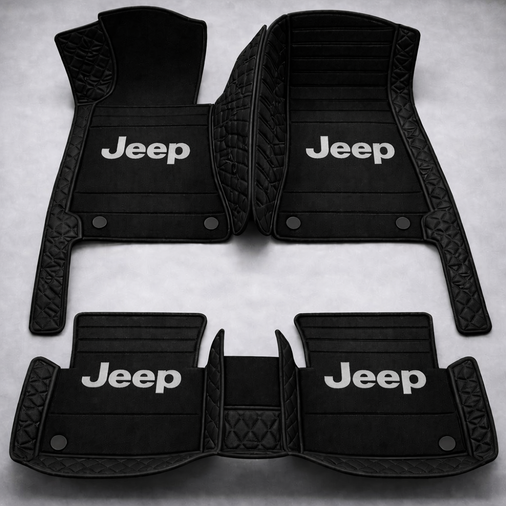 Prémium PVC és bőr autószőnyeg szett, minden időjáráshoz, vízálló – komplett első és hátsó készlet.