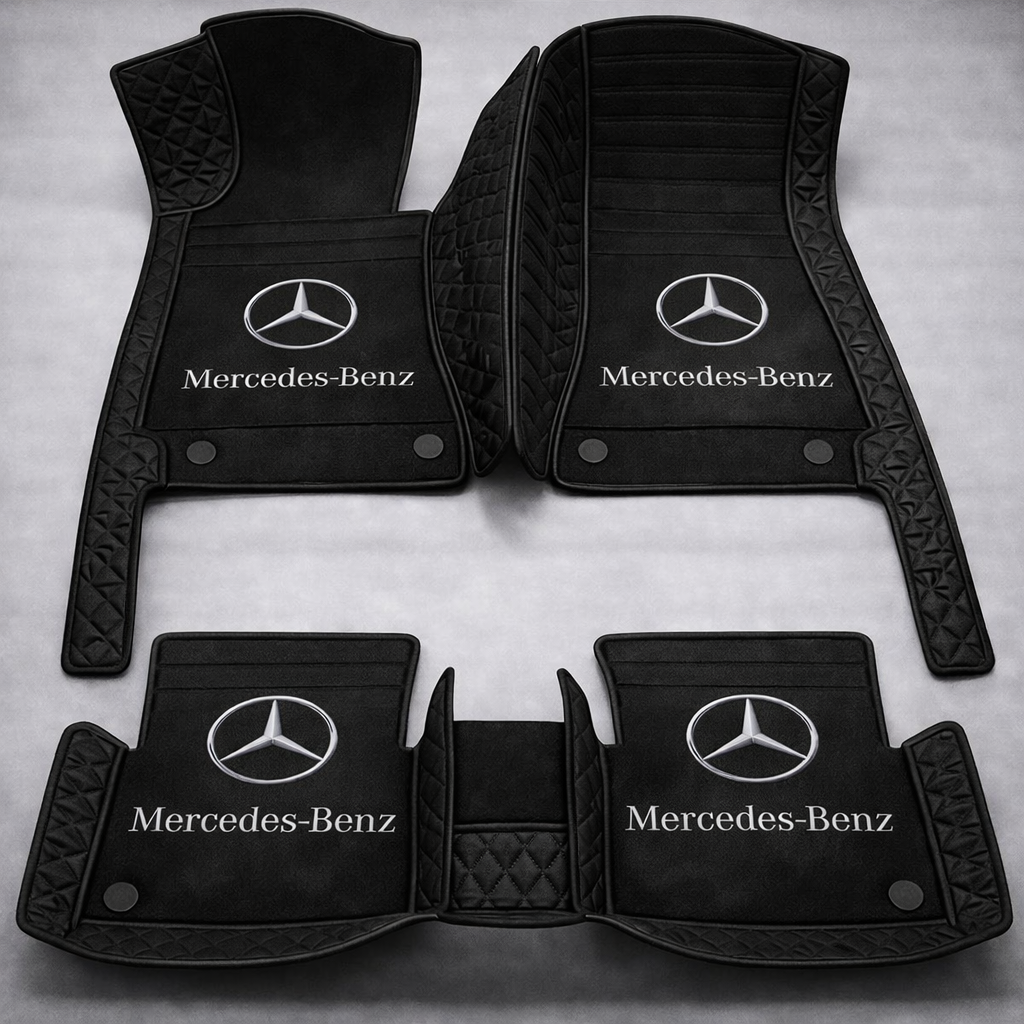 Prémium PVC és bőr autószőnyeg szett, minden időjáráshoz, vízálló – komplett első és hátsó készlet.