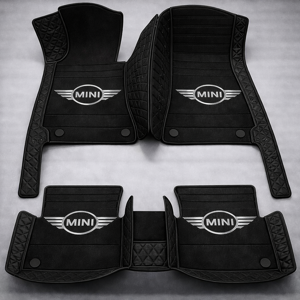 Prémium PVC és bőr autószőnyeg szett, minden időjáráshoz, vízálló – komplett első és hátsó készlet.