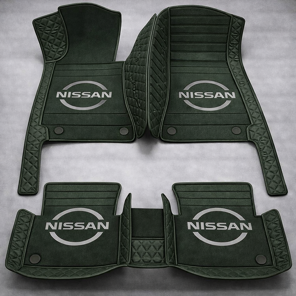 Prémium PVC és bőr autószőnyeg szett, minden időjáráshoz, vízálló – komplett első és hátsó készlet.