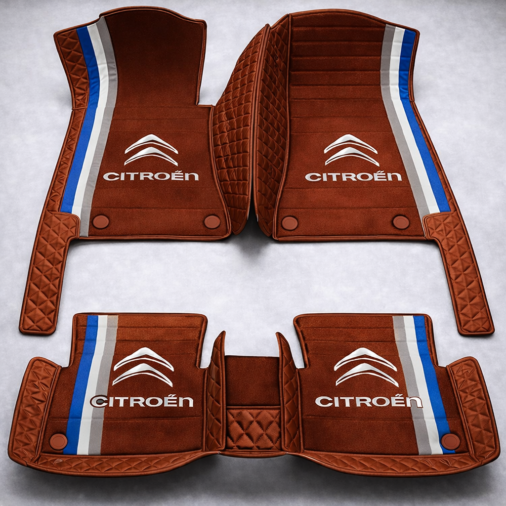 Prémium PVC és bőr autószőnyeg szett, minden időjáráshoz, vízálló – komplett első és hátsó készlet.