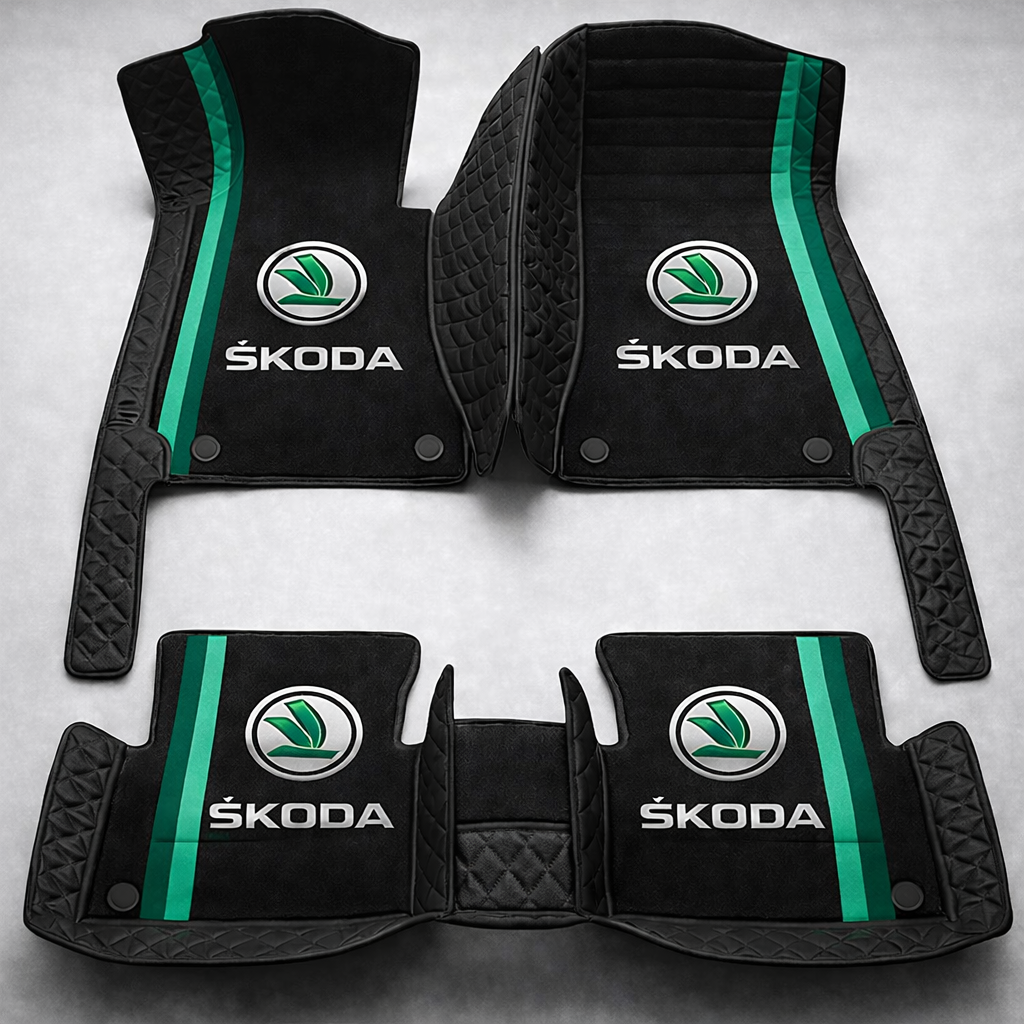 Prémium PVC és bőr autószőnyeg szett, minden időjáráshoz, vízálló – komplett első és hátsó készlet.