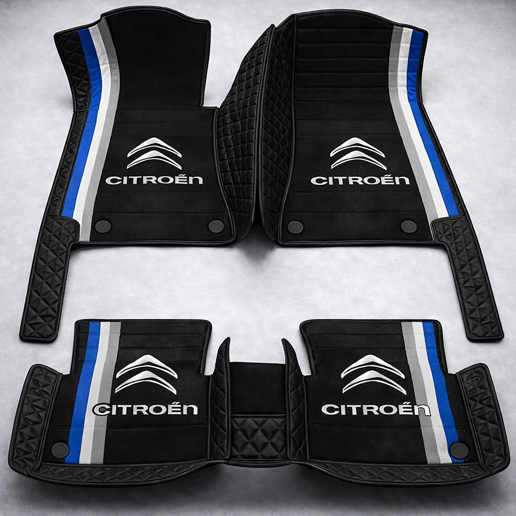 Prémium PVC és bőr autószőnyeg szett, minden időjáráshoz, vízálló – komplett első és hátsó készlet.