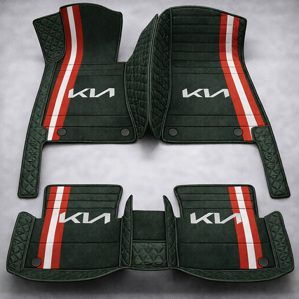 Prémium PVC és bőr autószőnyeg szett, minden időjáráshoz, vízálló – komplett első és hátsó készlet.