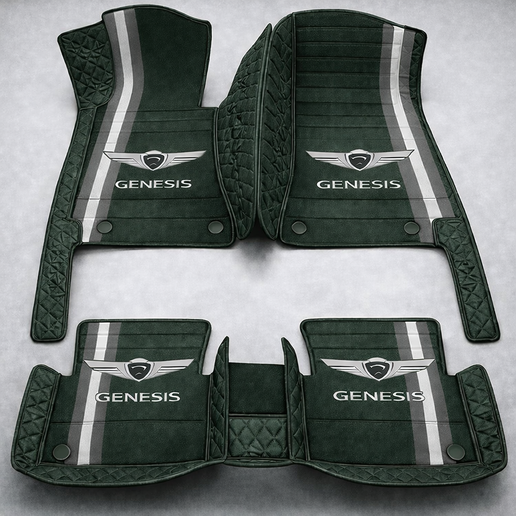 Prémium PVC és bőr autószőnyeg szett, minden időjáráshoz, vízálló – komplett első és hátsó készlet.