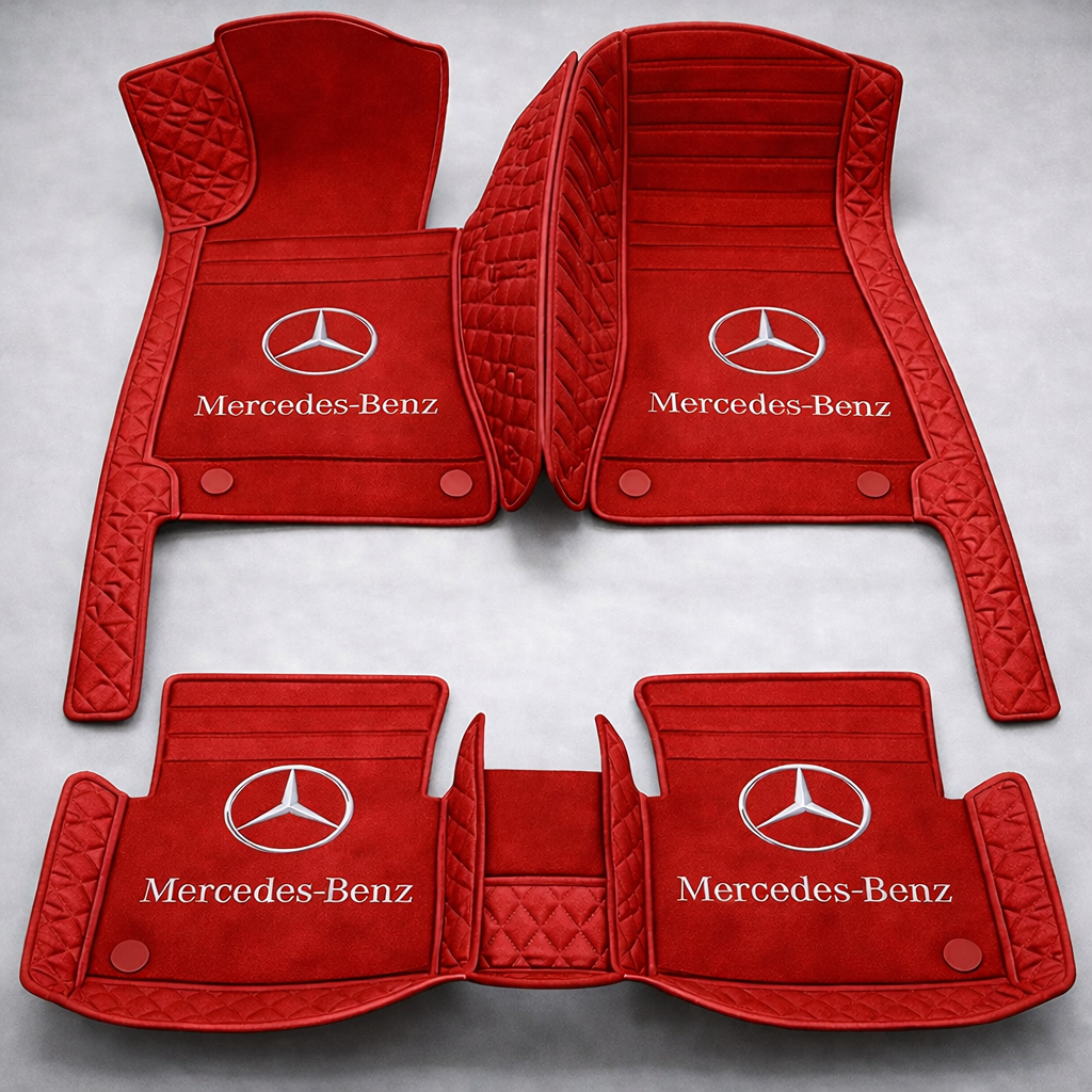 Prémium PVC és bőr autószőnyeg szett, minden időjáráshoz, vízálló – komplett első és hátsó készlet.