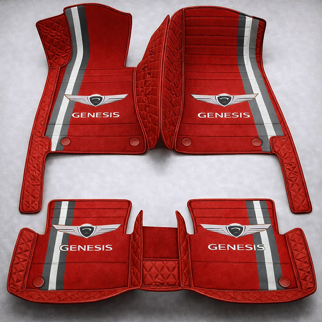 Prémium PVC és bőr autószőnyeg szett, minden időjáráshoz, vízálló – komplett első és hátsó készlet.